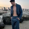 Bananhot Men'S Beachwear | Danny Linen Dark Blue - Trouseres