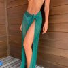 Bananhot Cover&Ups | Midi Net Sarong - Dark Green