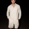 Bananhot Men'S Beachwear | Danny Linen Beige - Shirt