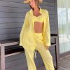 Bananhot Cover&Ups | Sandy Linen Baby Yellow - Shirt