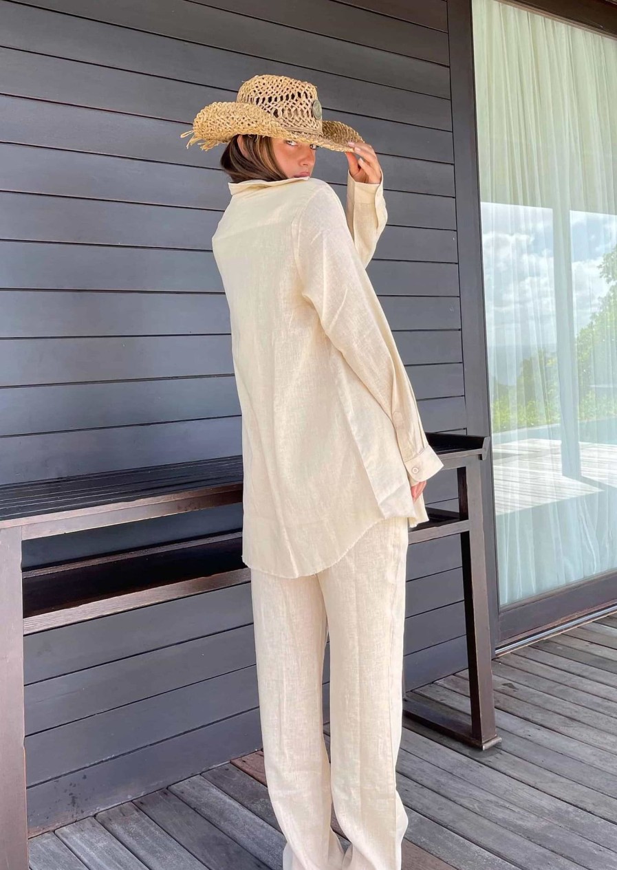 Bananhot Cover&Ups | Sandy Linen Beige - Top